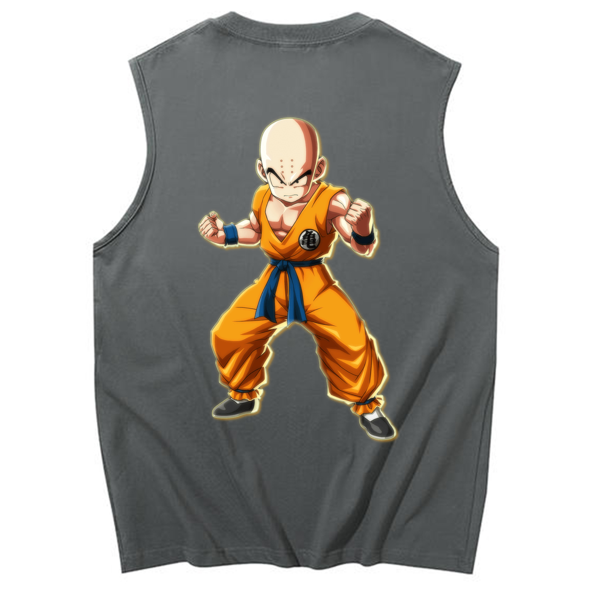 （画像用） ドラゴンボール クリリン DRAGON BALL krillin コットン100％タンクトップ（背面プリント）